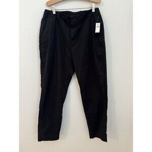 Gap Pants Womens 12 Downtown Khaki Taper Leg NEW With Tags Black Stretch Casual